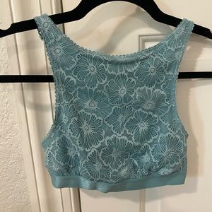 Blue Flower Crop top/ Bralette